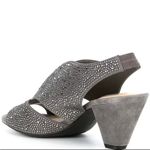 Alex Marie Rhinestone Cone Heel Slingback‎ Sandals - Picture 8 of 11